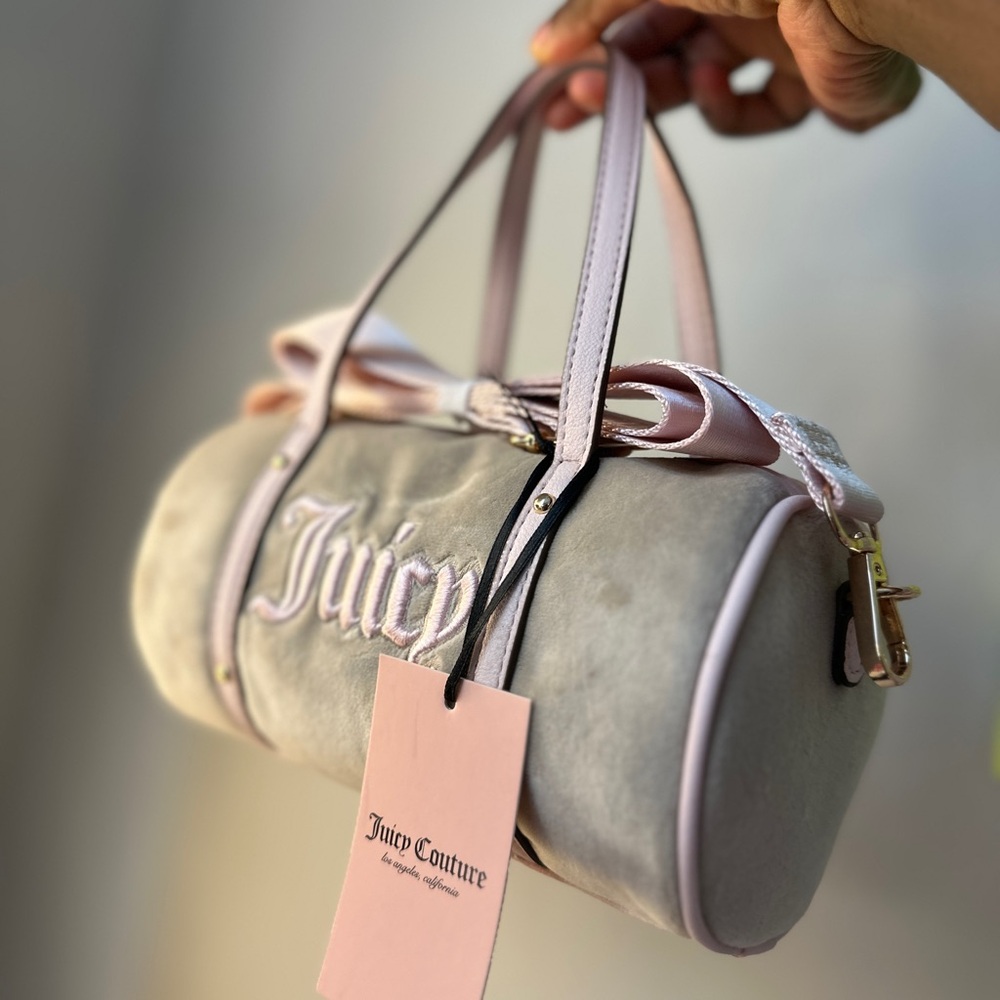 Juicy Couture Tan and Pink Women's Bag Y2K